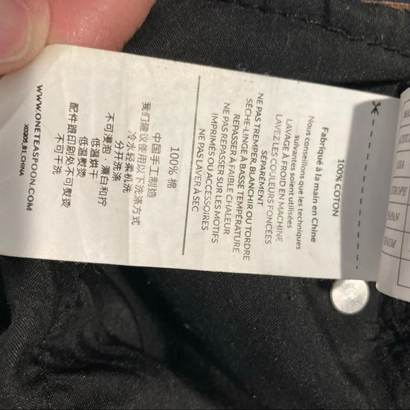 ONE TEASPOON Sz 26 Distressed Button Fly Mini Jean Denim Skirt - Picture 14 of 15